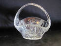 Small Cut Glass Crystal Oval Basket