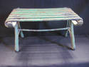 Vintage French Iron Green Footstool or Book Stand