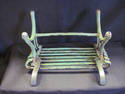 Vintage French Iron Green Footstool or Book Stand