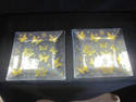 Vintage Set of Two Glass Serving Trays - Butterfly