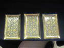 Vintage Set of Three Glass Serving Trays - Florals