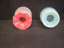 Set of Two Small Fenton Hobnail Glass Vases 