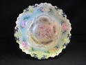 Antique RS Prussia Green Bowl w/ Roses & Gold Trim