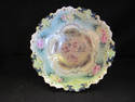 Antique RS Prussia Green Bowl w/ Roses & Gold Trim