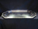 Silver Tone Serving Tray - Cut Out Handles