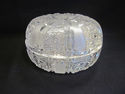 Unusual Round Domed Cut Crystal Dish with Lid MINT