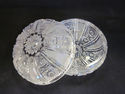 Unusual Round Domed Cut Crystal Dish with Lid MINT