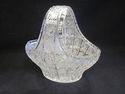 Beautiful Etched Crystal Basket Dish