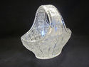 Beautiful Etched Crystal Basket Dish