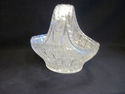 Beautiful Etched Crystal Basket Dish