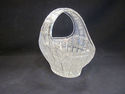 Beautiful Etched Crystal Basket Dish