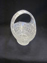 Beautiful Etched Crystal Basket Dish