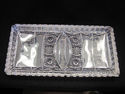 Beautiful Etched Crystal Serving Tray MINT