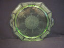 Green Depression Glass Cake Plate