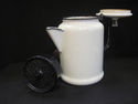 Vintage White Enamel Coffee Pot with Perculator