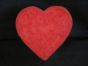 Red Velvet/Velour Wooden Heart Shaped Lined Box