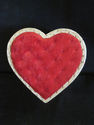 Red Velvet/Velour Wooden Heart Shaped Lined Box