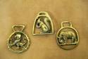 ANTIQUE HORSE BRASS Lot of 3 - LION ELEPHANT SQUIR