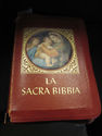 Vintage Red Covered Italian Illustrated Bible