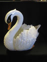 Handpainted Ceramic Swan Planter - Italy