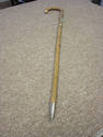 Vintage Walking Cane with Tourist Decals - Metal T