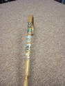 Vintage Walking Cane with Tourist Decals - Metal T