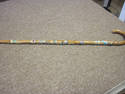 Vintage Walking Cane with Tourist Decals - Metal T