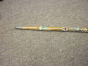 Vintage Walking Cane with Tourist Decals - Metal T