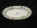 Vintage Purple Floral Oval Celery Bowl