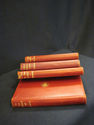 Antique Set of Four Dickens Red Leather Bound Book