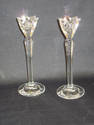 PAIR WATERFORD CRYSTAL STEM CANDLEHOLDERS SIGNED