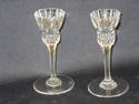 WATERFORD PAIR CRYSTAL STEM CANDLEHOLDERS SIGNED