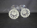 WATERFORD PAIR CRYSTAL STEM CANDLEHOLDERS SIGNED