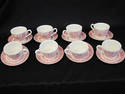  Cup/Saucer Set Wessex China Red - Blue Willow Pat