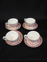  Cup/Saucer Set Wessex China Red - Blue Willow Pat