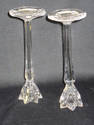 PAIR WATERFORD CRYSTAL STEM CANDLEHOLDERS SIGNED