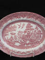 Platter Wessex China Red Blue Willow Pattern