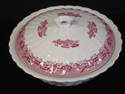 Cov Vegetable Bowl Wessex China Red Blue Willow Pa