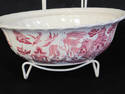 Cov Vegetable Bowl Wessex China Red Blue Willow Pa