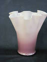 Purple  Blown Glass Vase - Scalloped Edges