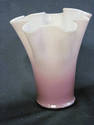 Purple  Blown Glass Vase - Scalloped Edges