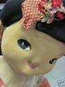 Vintage Japanese Doll Fabric Covered Hand-Painted 