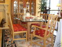 Light Pine Carved French Country Dining Set 9-piec