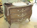 ITALIAN STYLE BOMBAY* GORGEOUS WOOD CABINET w/SINK