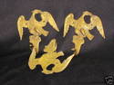 Set of Two Victorian Brass Eagle Hooks