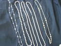 Lot of Six Beautiful Silver/Faux Pearl Necklaces