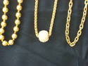 Lot of Six Ladies Necklaces Goldtone/Faux Pearls