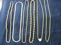 Lot of Six Ladies Necklaces Goldtone/Faux Pearls