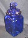 Cobalt Blue Canister w/Rooster Head