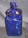 Cobalt Blue Canister w/Rooster Head